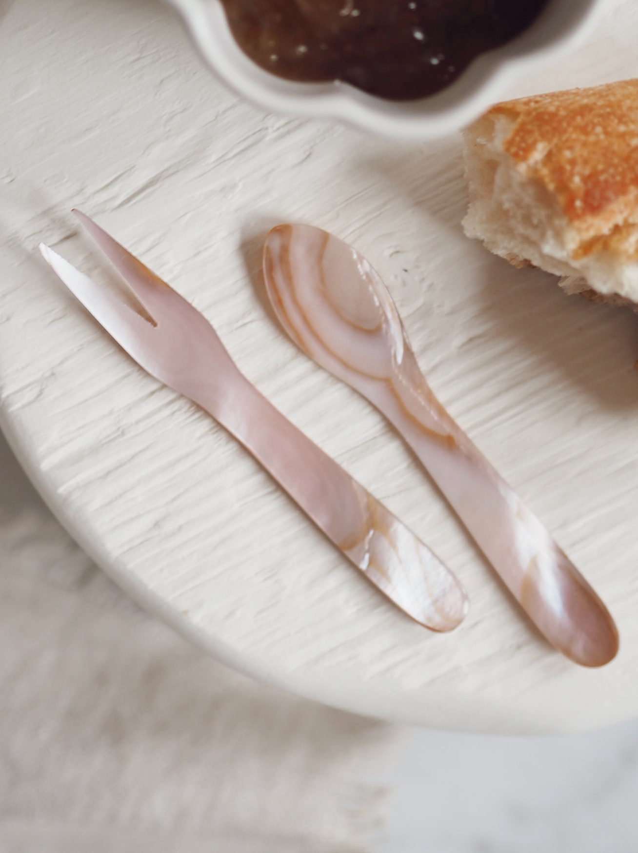 Brown Seashell Mini Utensils