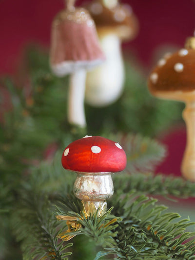 Mini Amanita Mushroom Clip Ornament