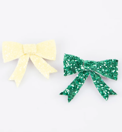 Glitter Bow Hairclips