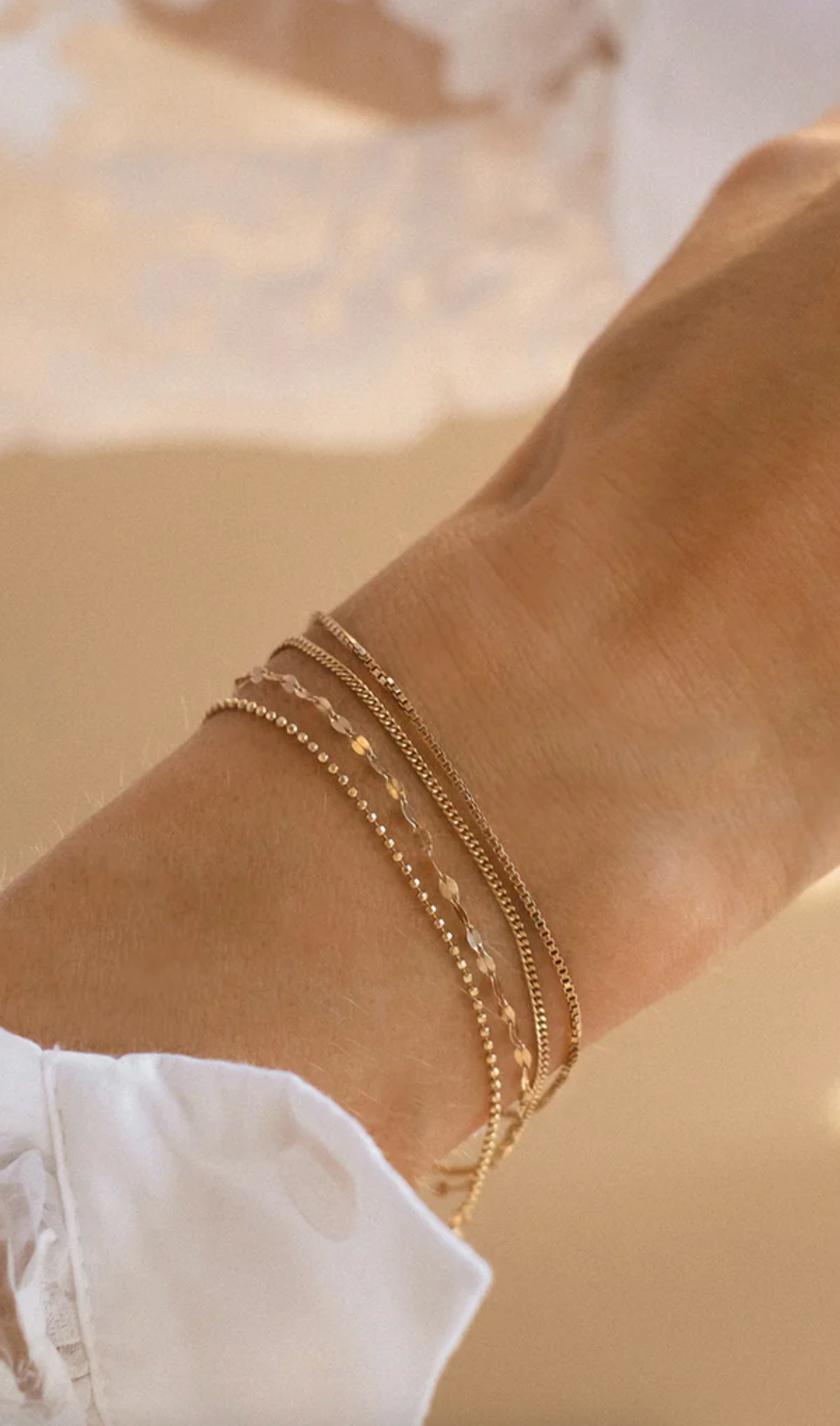 Shimmer Mirror Bracelet | 14K Gold