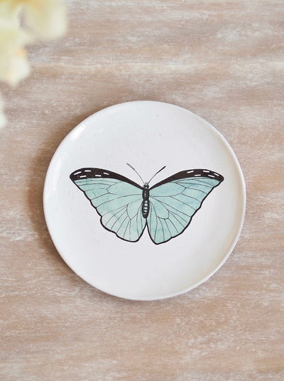 Blue Butterfly John Derian Plate