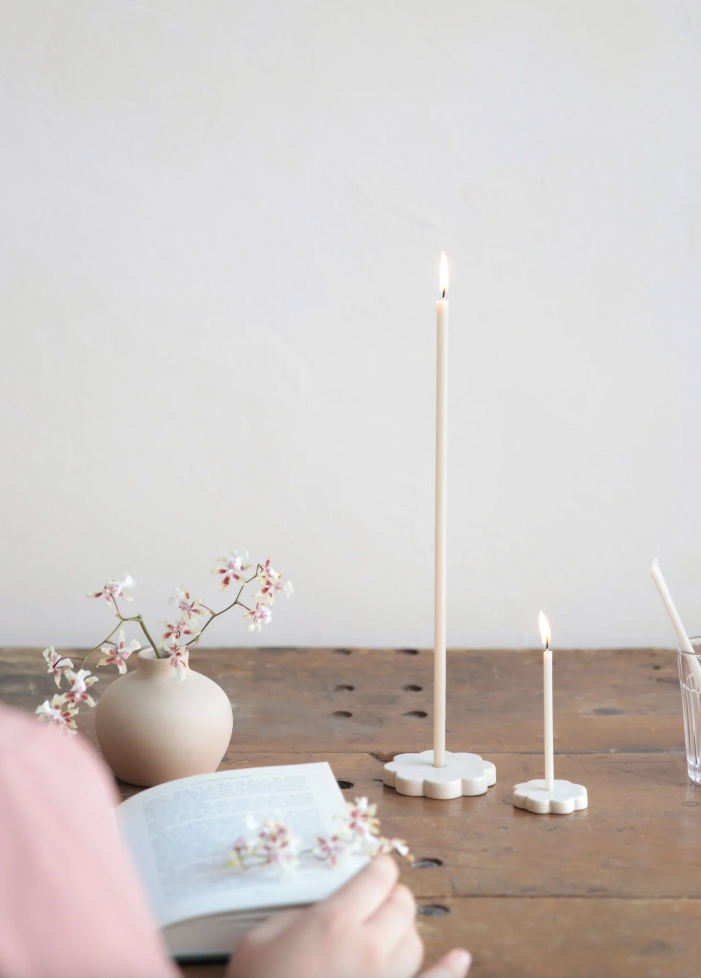 Fleur Long Stem Candle Holder