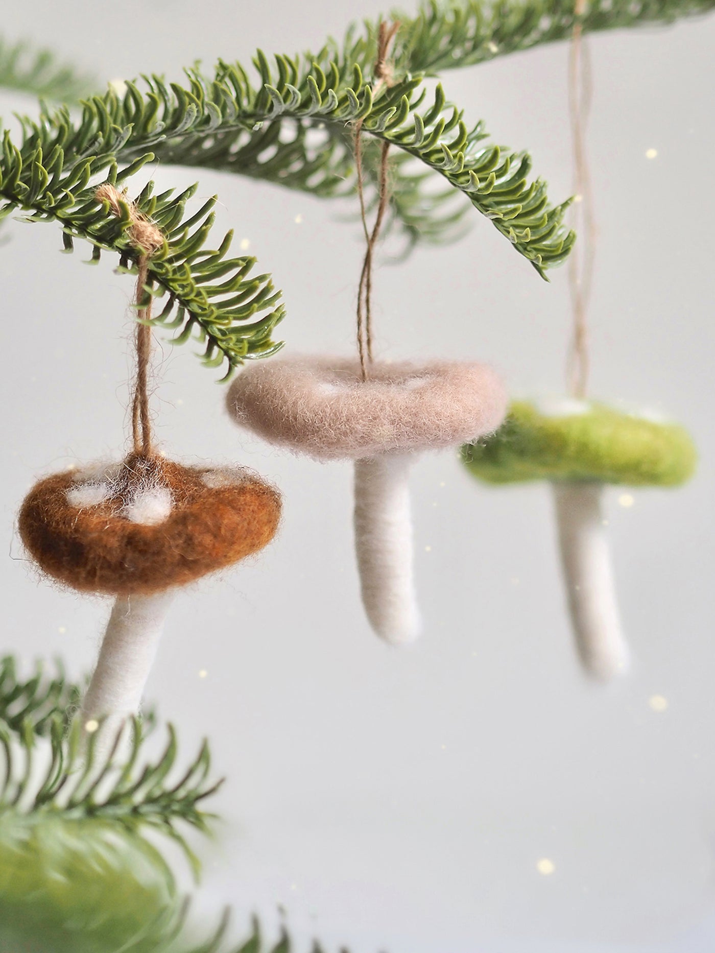 Felt Dotted Mushroom Ornament