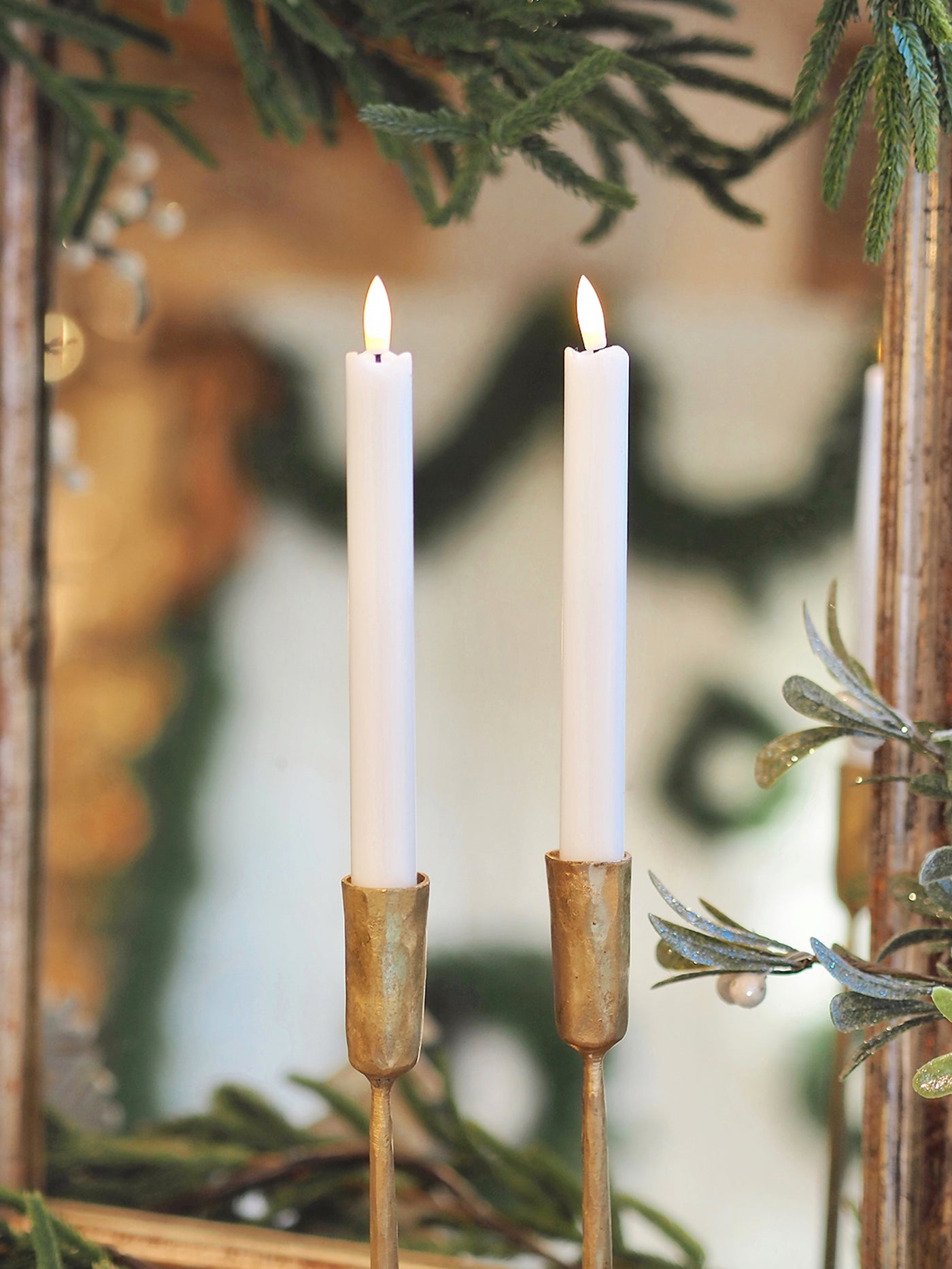 Battery Operated Taper Candle Set of 2