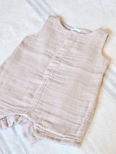 Oatmeal Shortie Romper