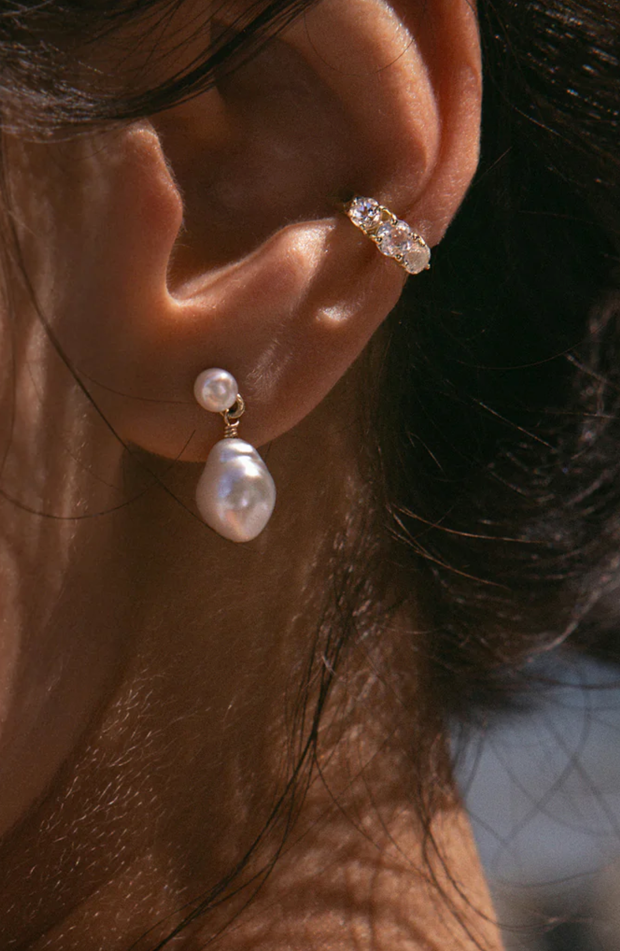 Circa Ear Cuff | White Topaz