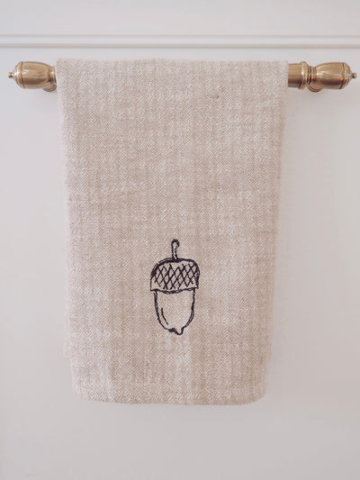 Acorn Linen Tea Towel