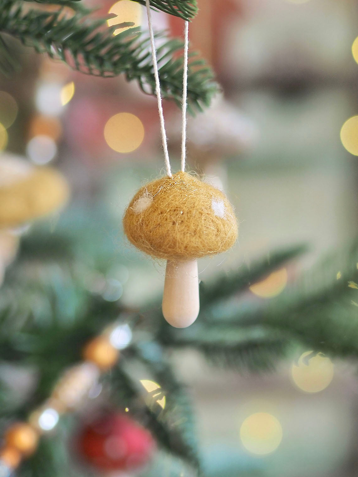 Mini Dot Mushroom Ornaments