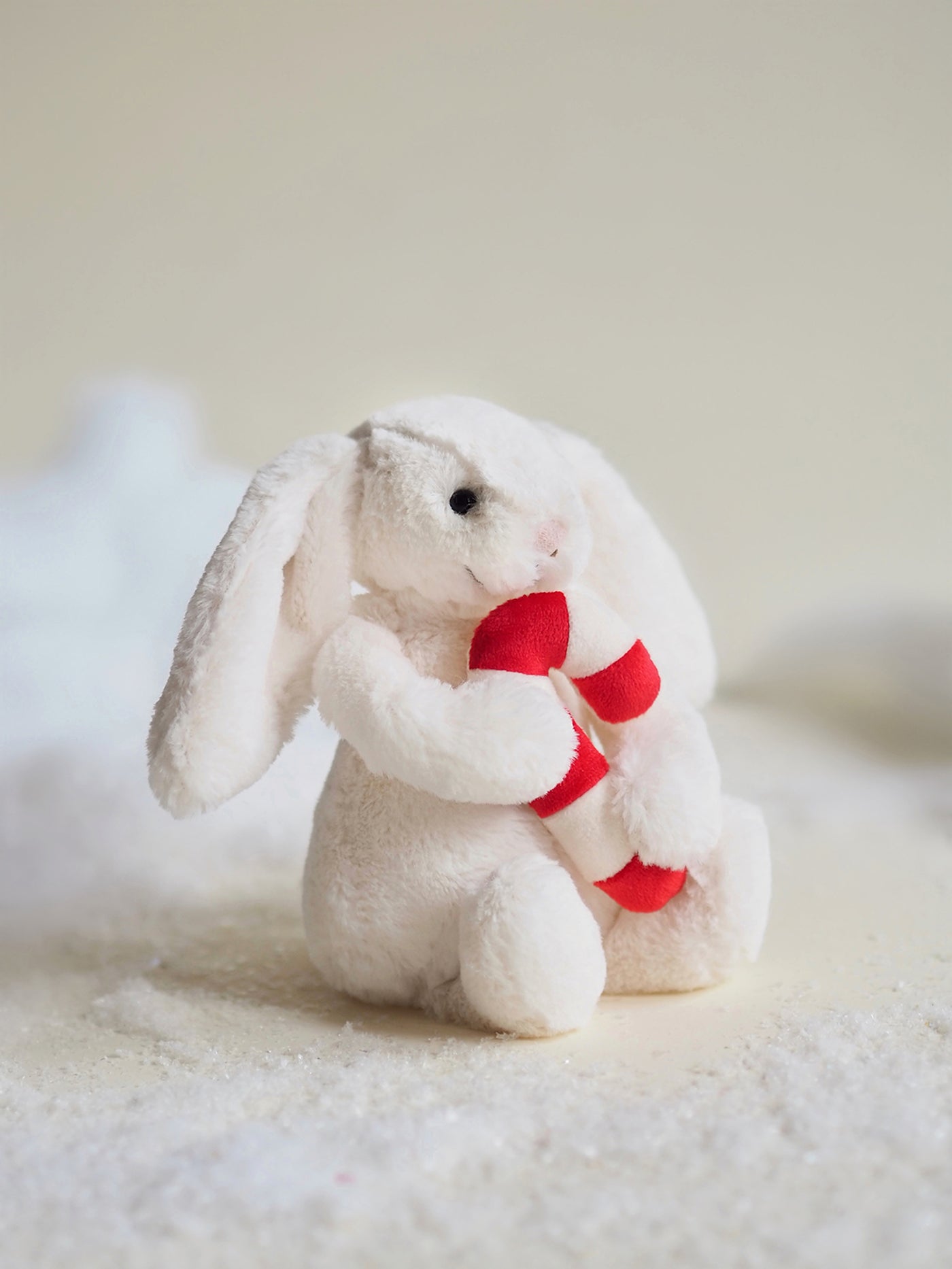 Bashful Bunny With Candy Cane