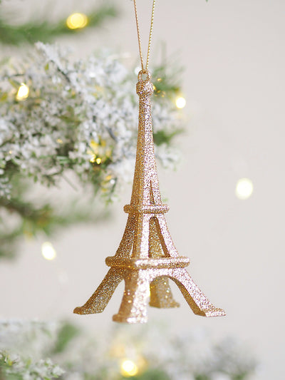 Gold Sparkling Eiffel Tower Ornament