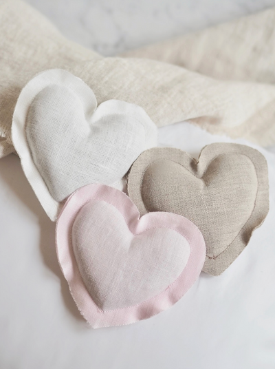 Lavender Linen Heart Sachets