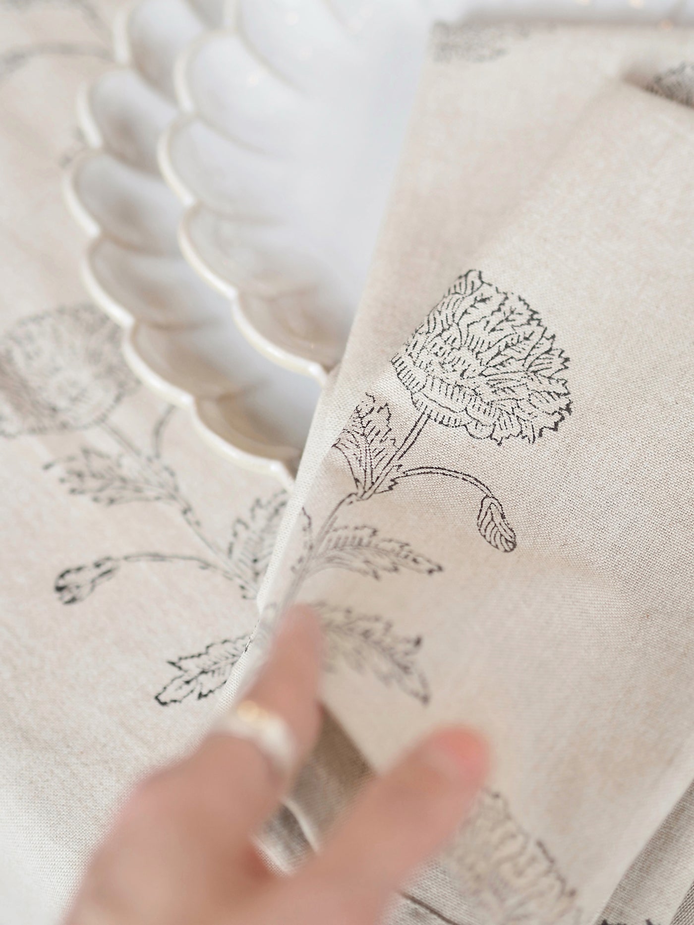 Flor Block Print Napkin