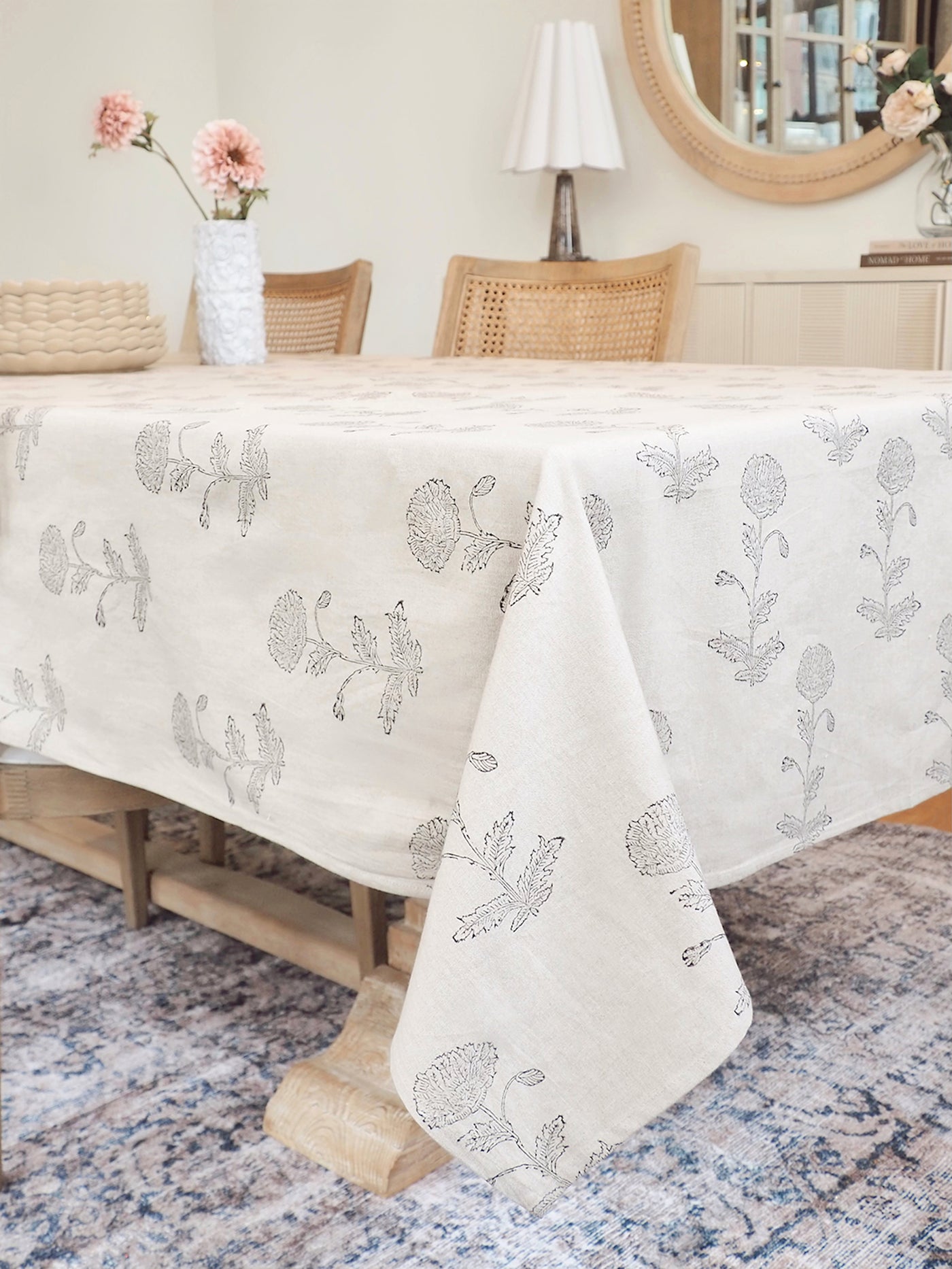 Flor Block Print Tablecloth