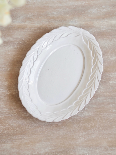 César Oval Platter with Laurels