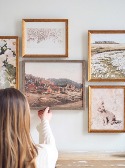 The Old Farm Framed Canvas Print | 11x14