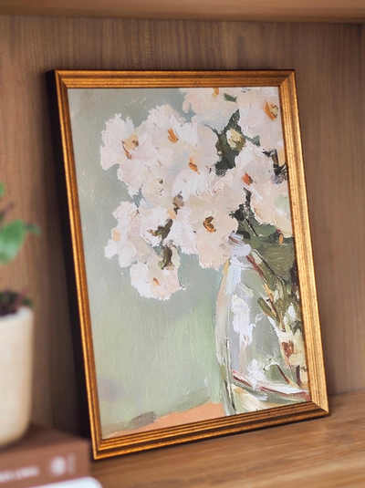 Still Life with White Flowers Canvas Print | 11x14