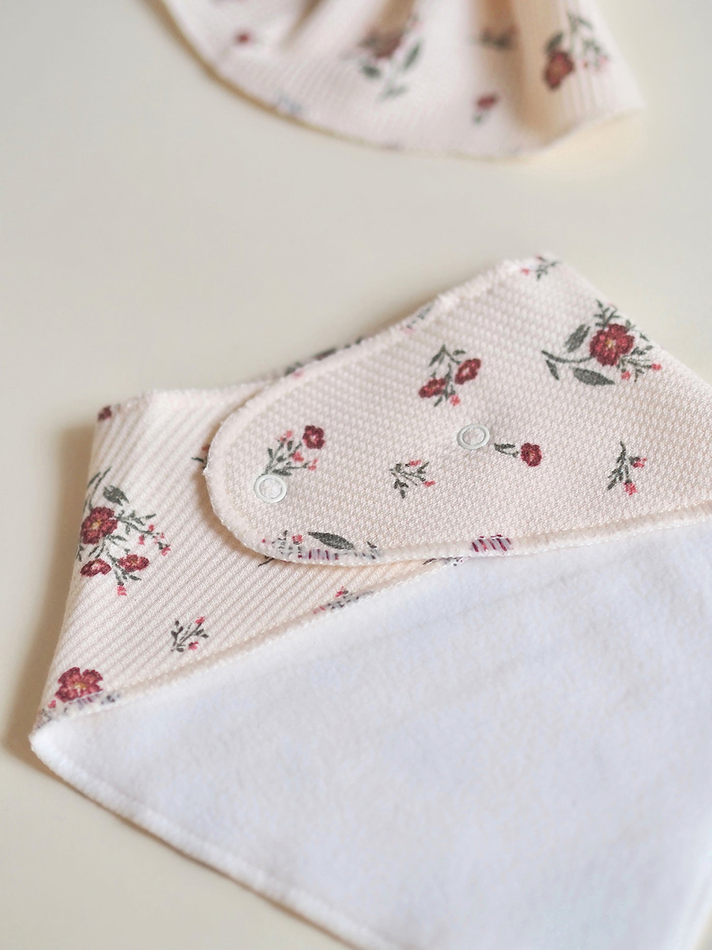 Misty Rose Floral Bandana Bib