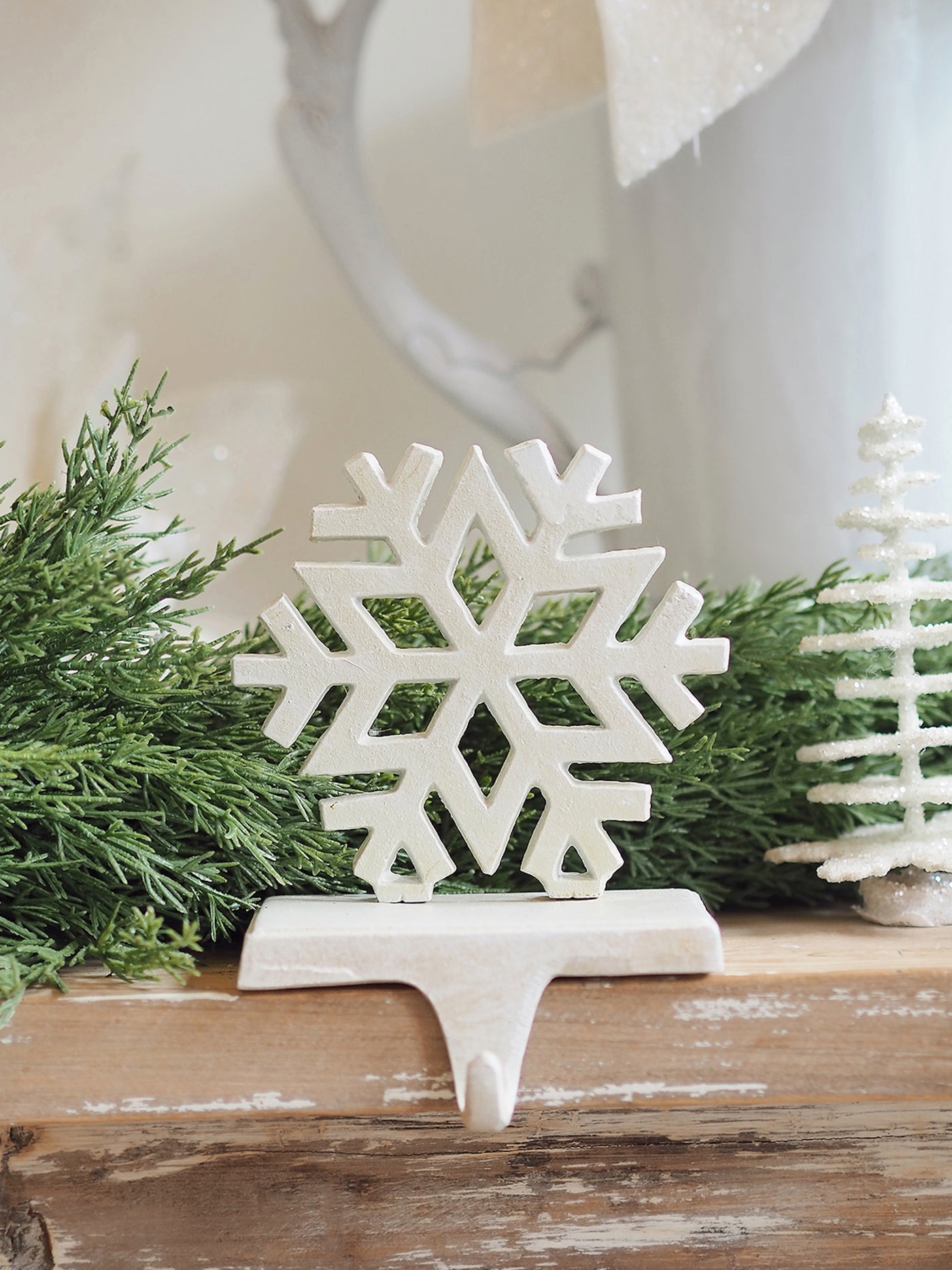 Frosted Snowflake Stocking Holder