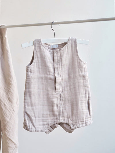 Oatmeal Shortie Romper