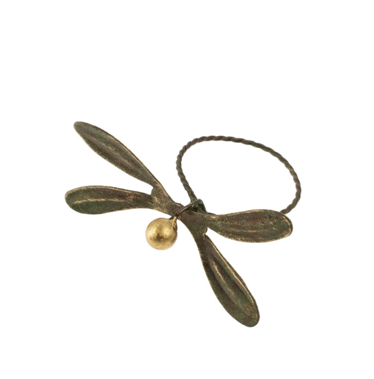 Green Mistletoe Napkin Ring