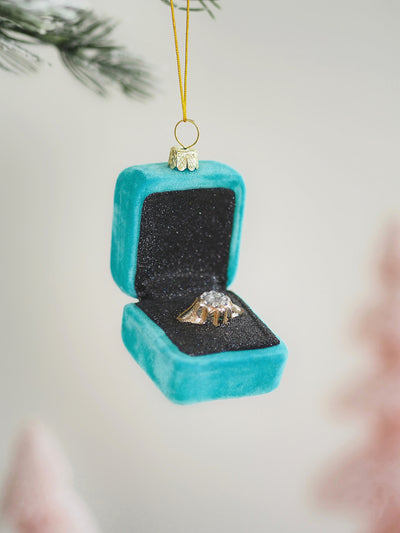 Blue Ring on a Box Ornament