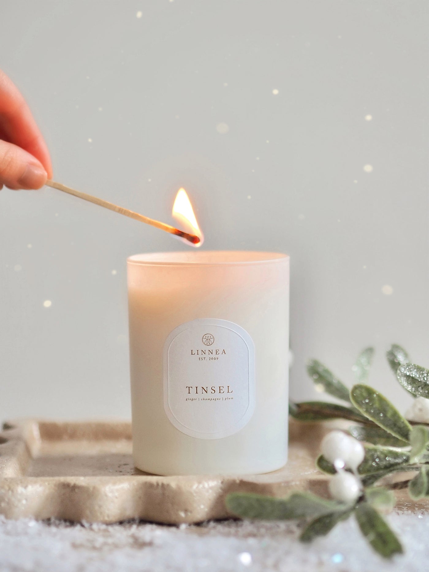 Tinsel 2 Wick Candle