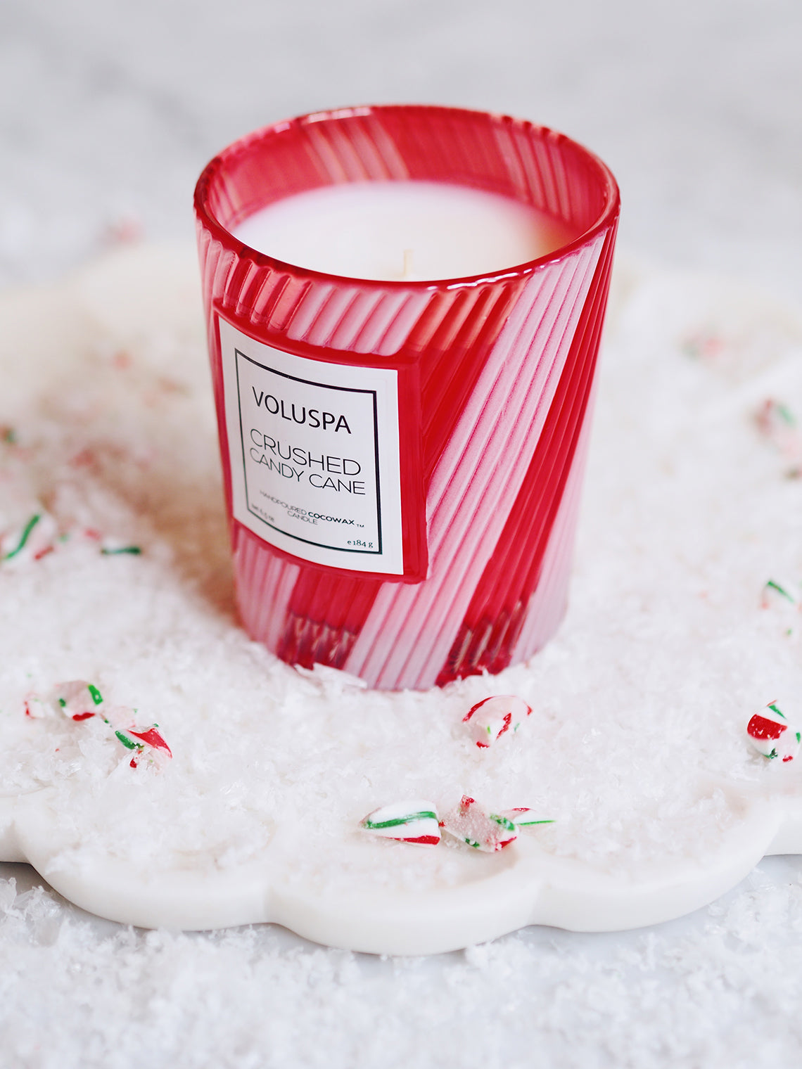 Crushed Candy Cane Boxed Candle