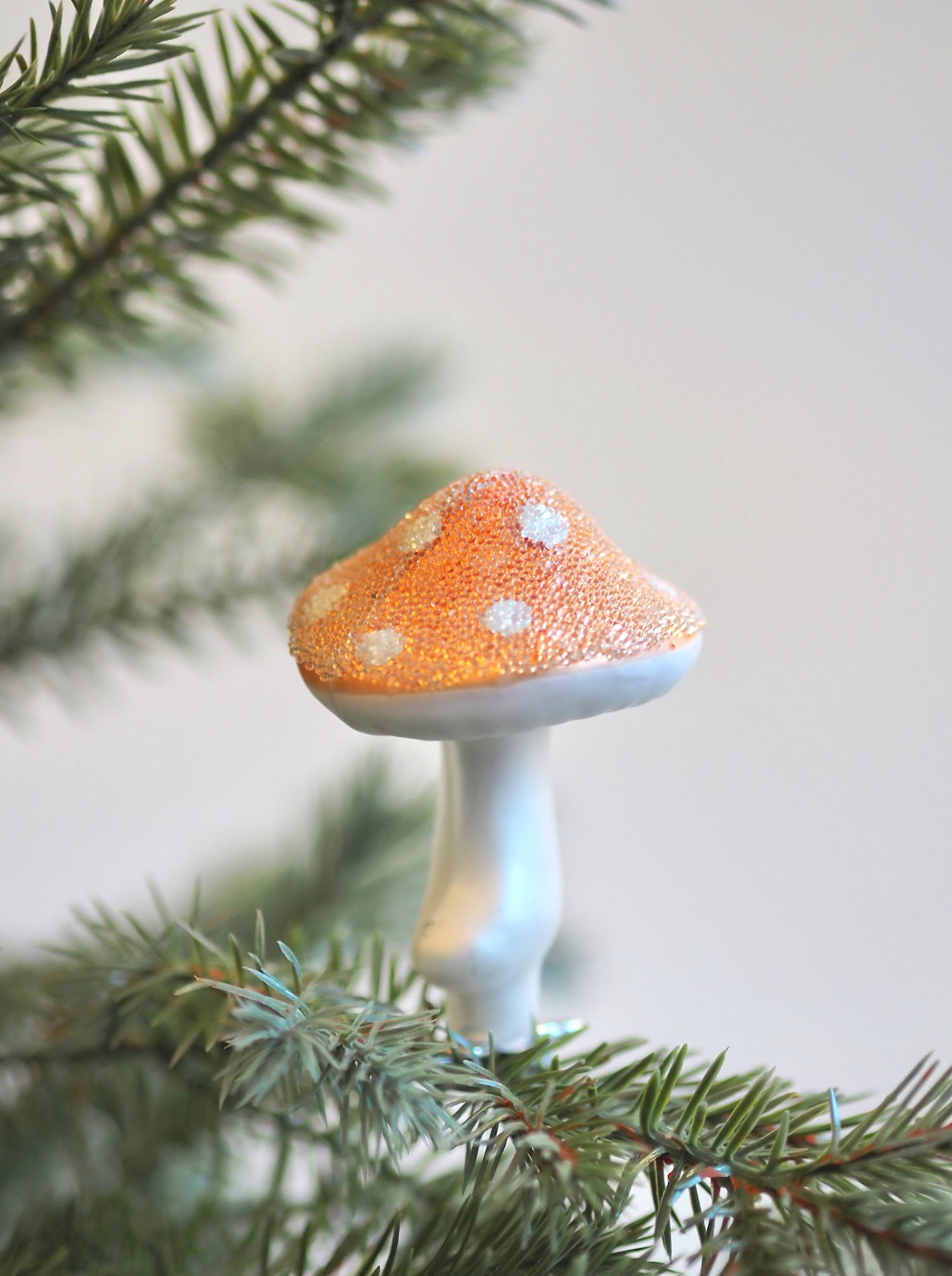 Copper Mushroom Clip Ornament