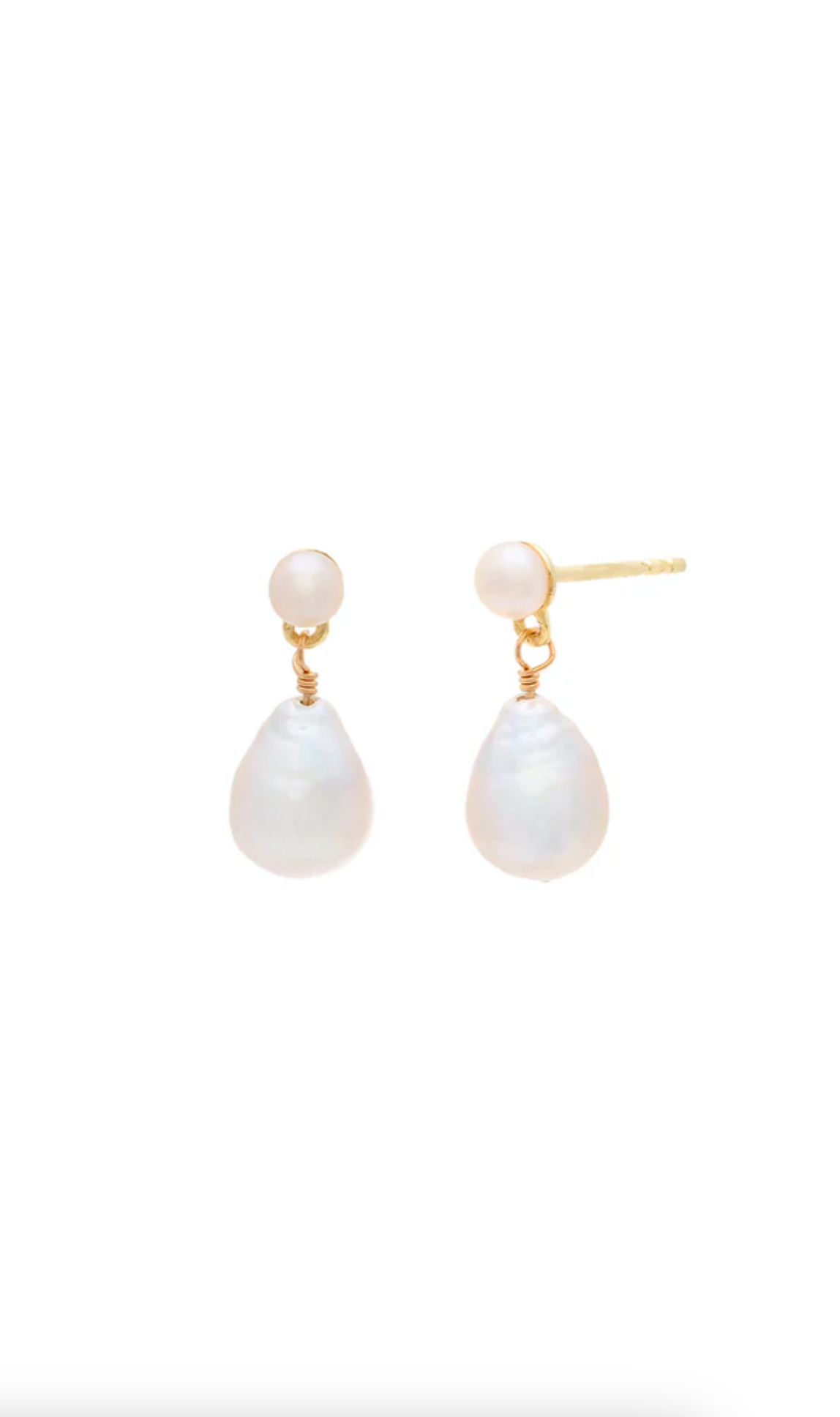 Baroque Petite Pearl Drop Earrings