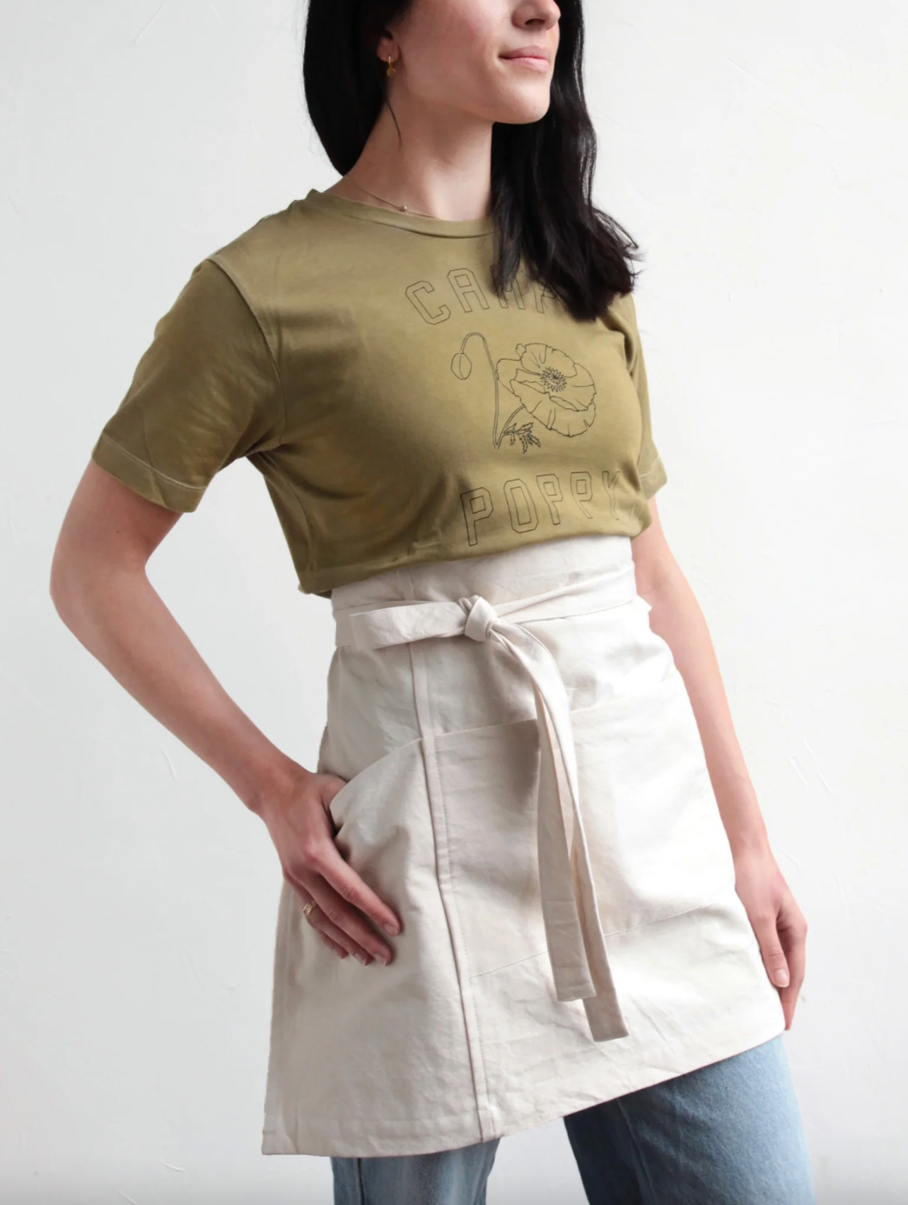 Natural Canvas Half Apron