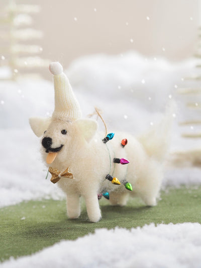 Festive Pomeranian Dog Ornament