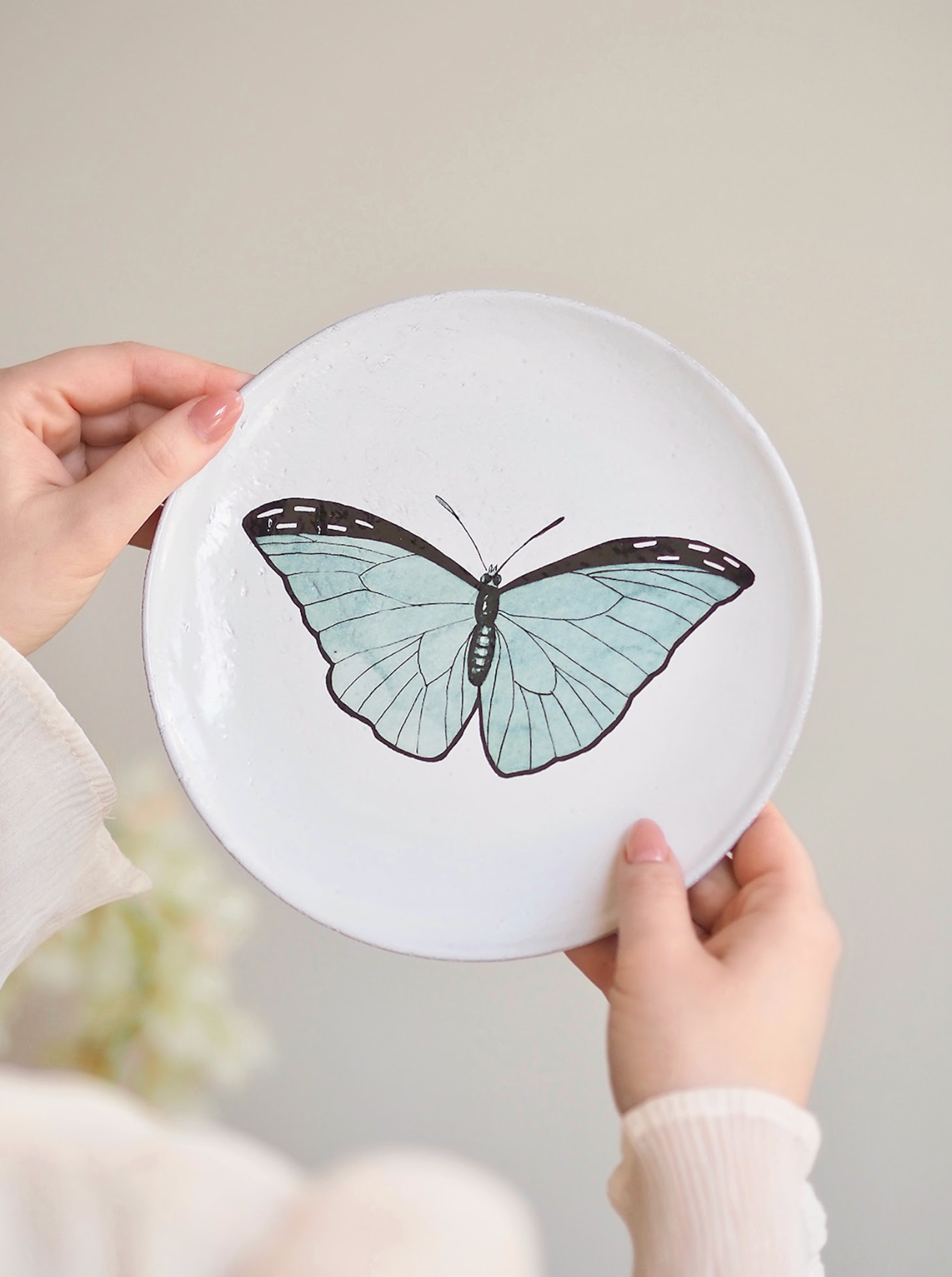 Blue Butterfly John Derian Plate