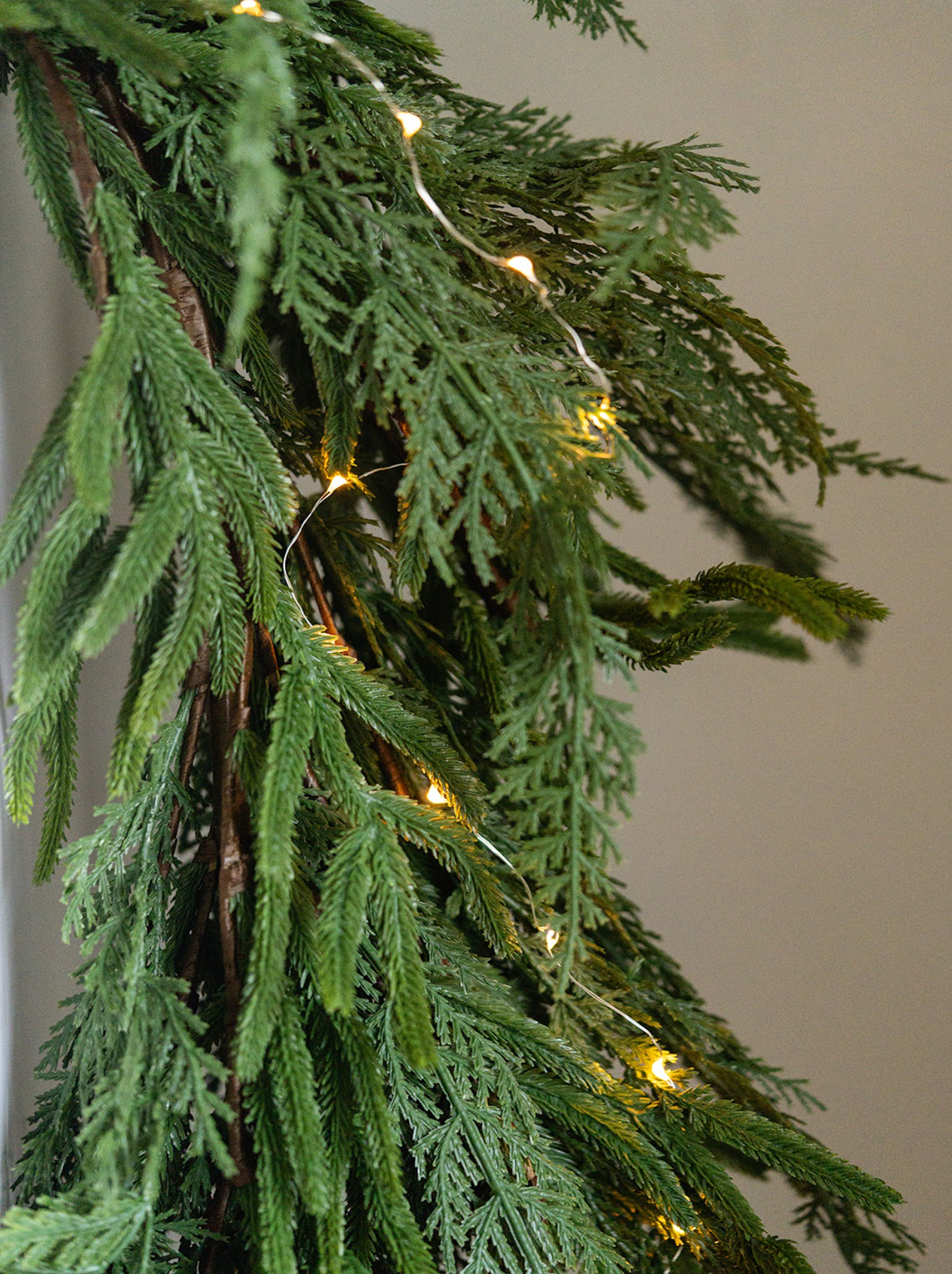 Norfolk & Cypress Faux Garland - 6ft