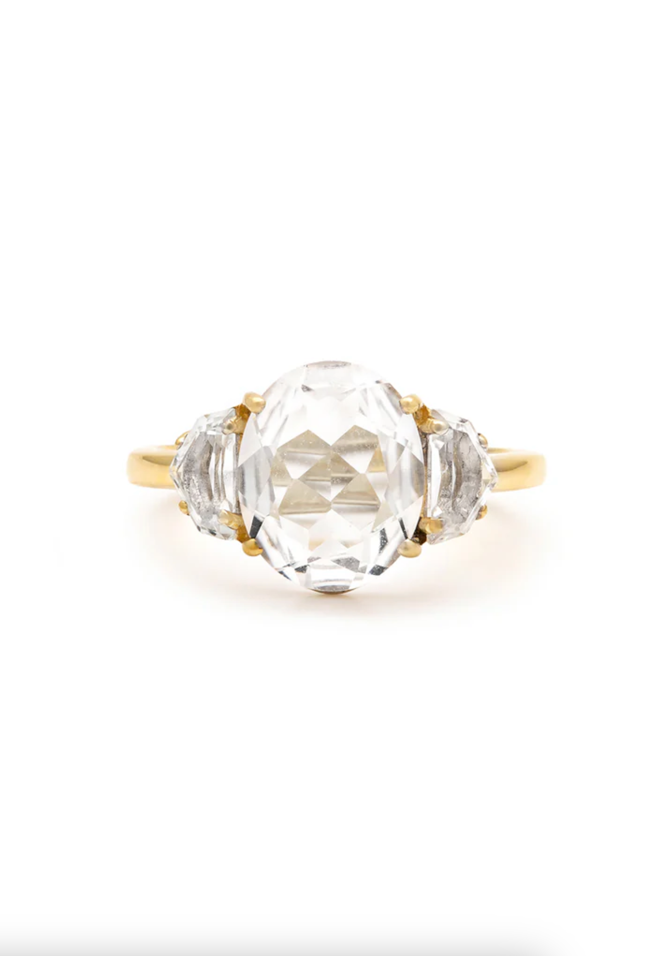 Epaulette Bold White Topaz Ring