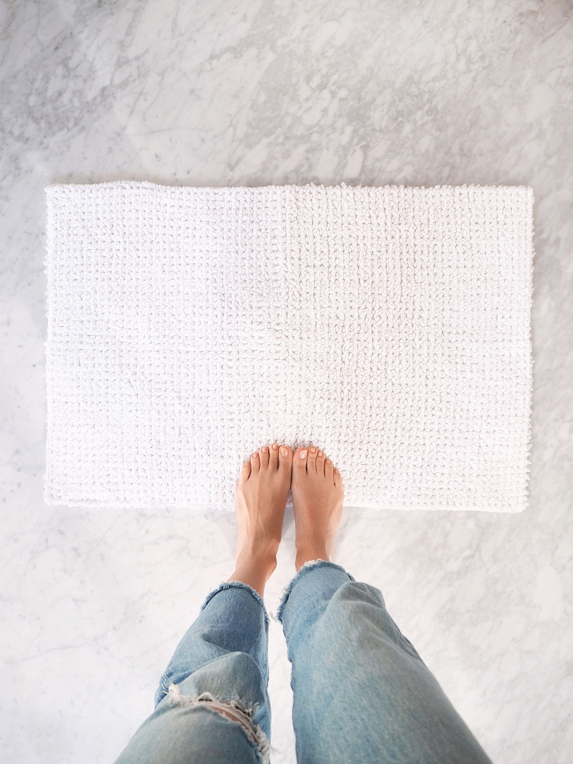 Willow White Bath Mat | Small