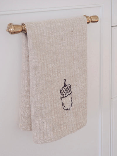 Acorn Linen Tea Towel