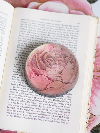 Paper Rose Dome Paperweight