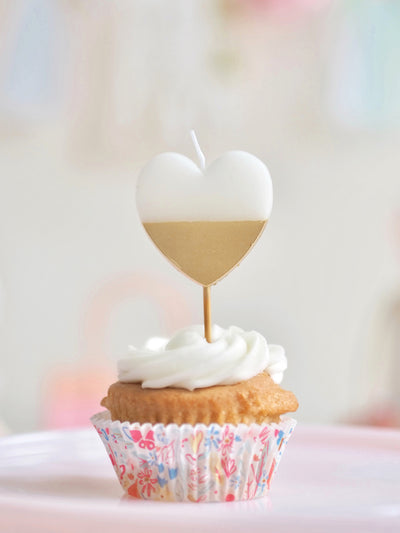 Gold Dipped Heart Candle