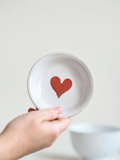 John Derian Heart Deep Saucer