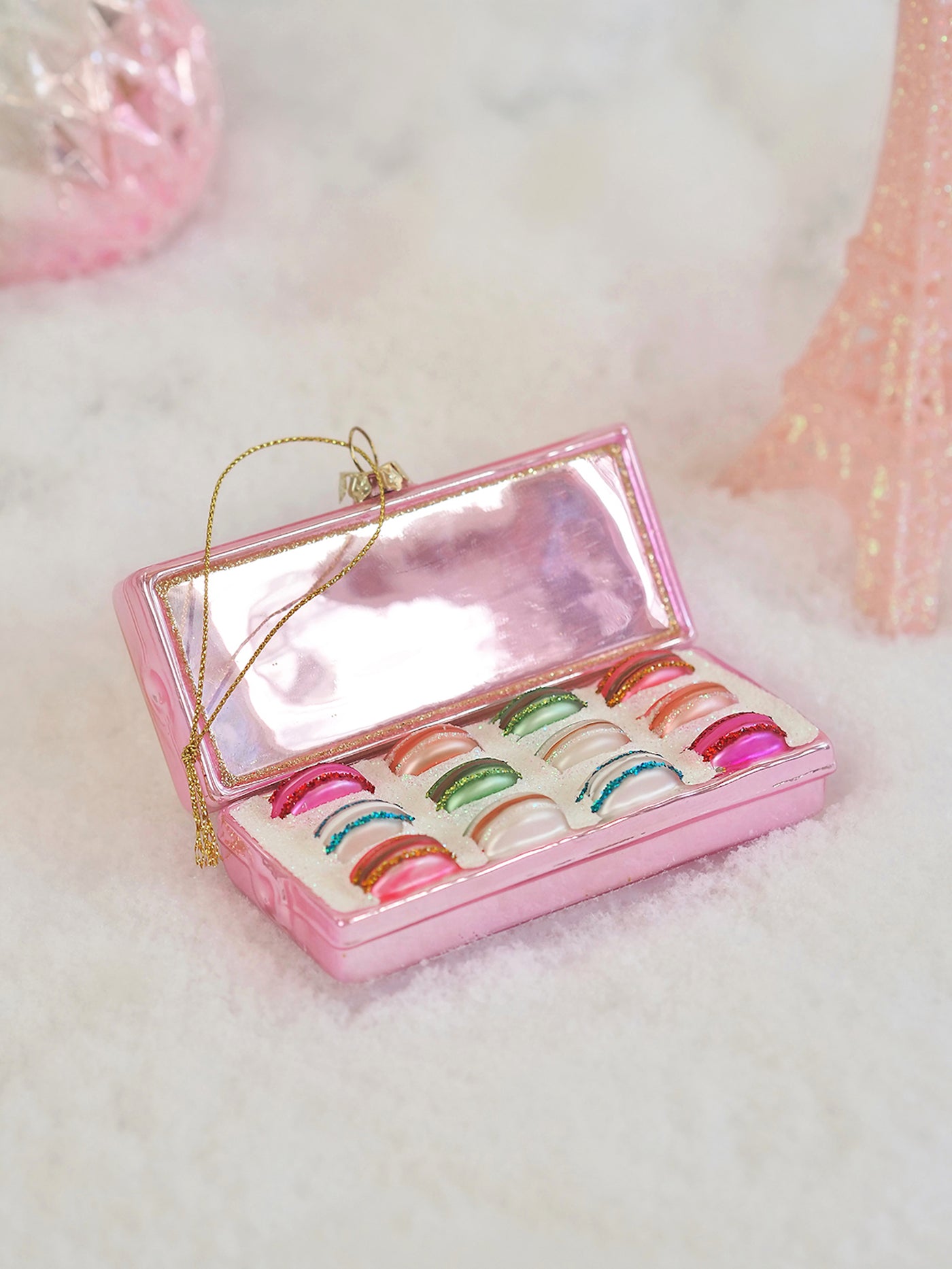 Pink Box of Macarons Ornament