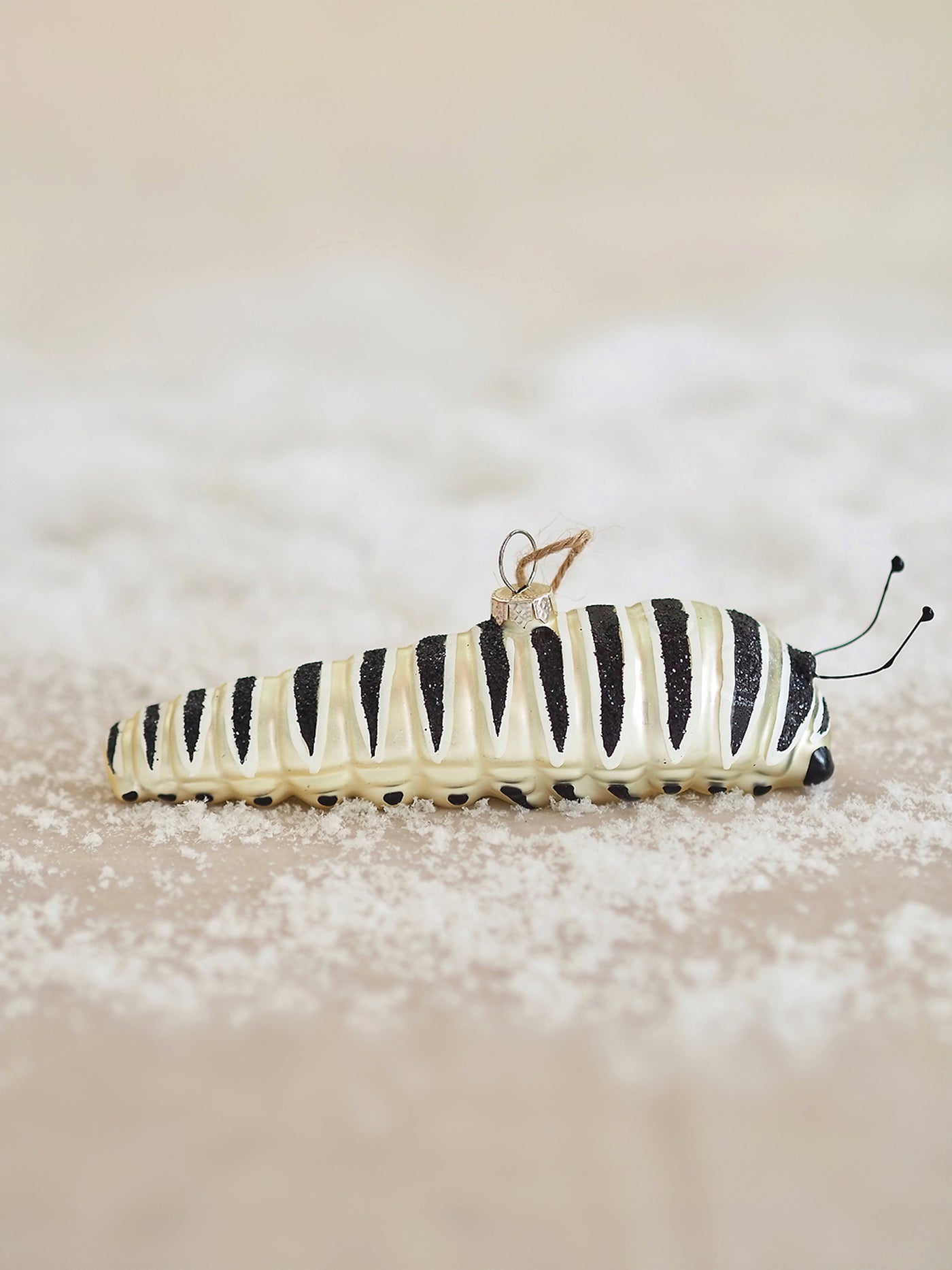 White Caterpillar Ornament