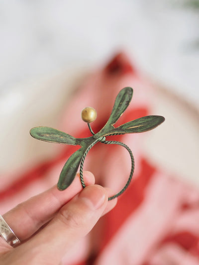 Green Mistletoe Napkin Ring