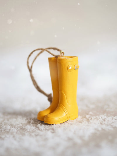 Yellow Garden Boots Ornament