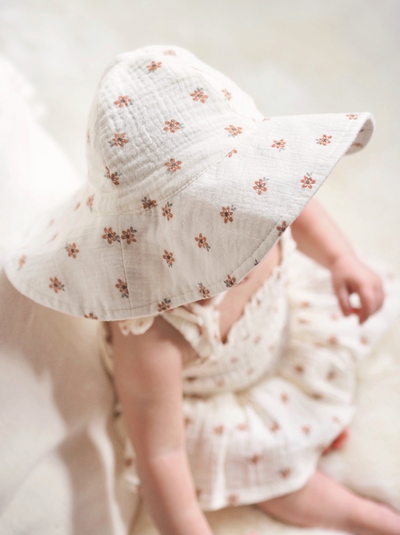 Bitty Blooms Wide Brim Sunhat