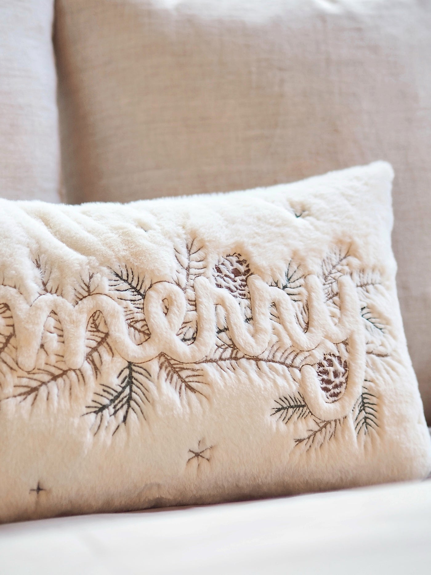 Frosted Merry Pillow | 12x20