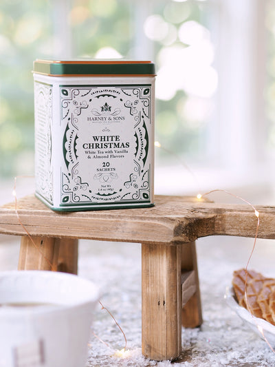 White Christmas Tea Tin