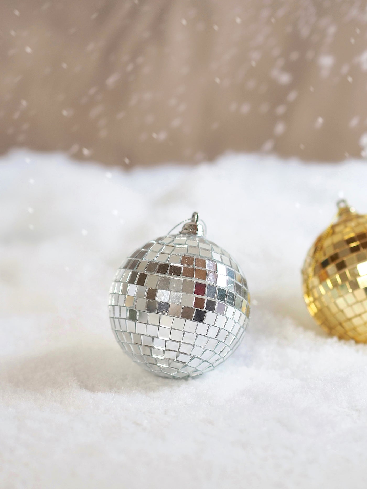 Silver Disco Ball Ornament