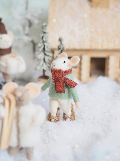 Snowshoe Sam Mouse Ornament