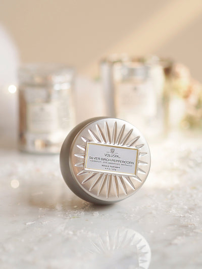 Silver Birch Peppercorn Mini Tin Candle