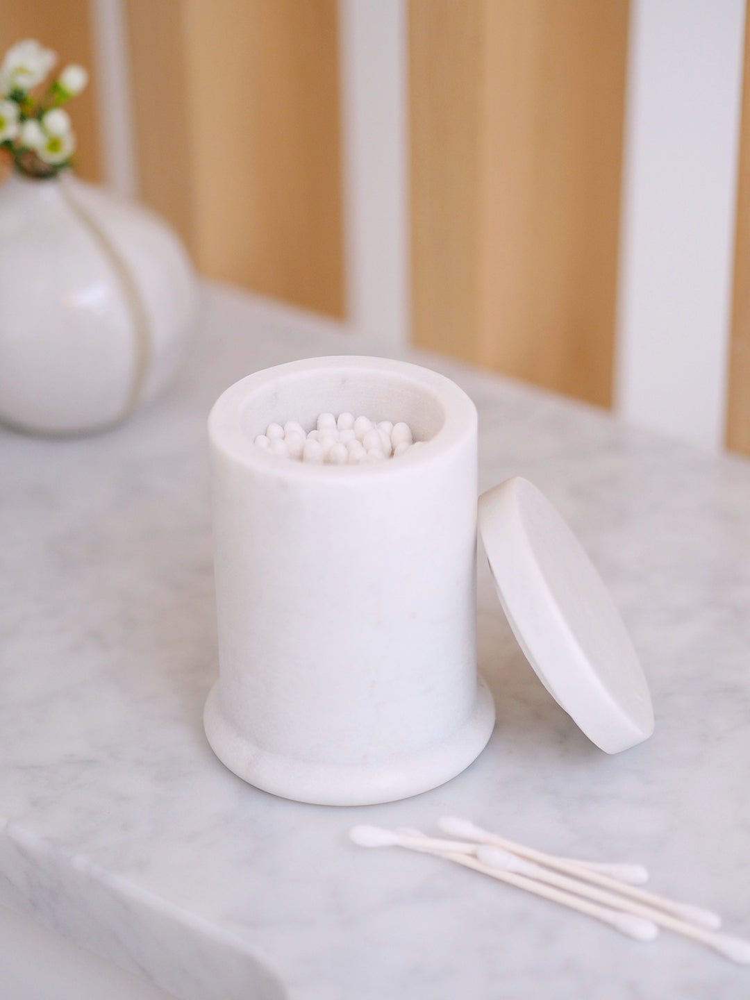 Marble Cotton Holder